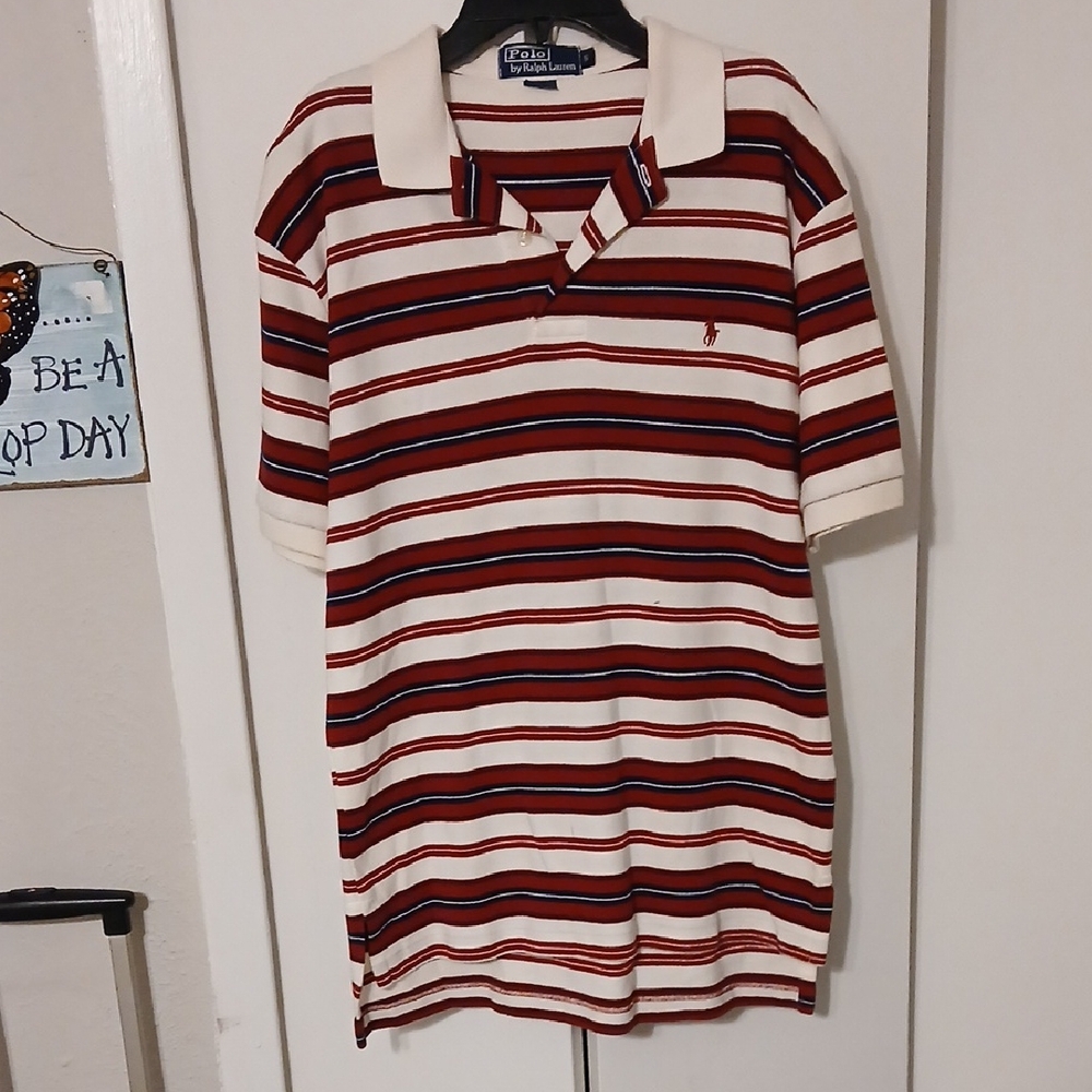 Polo by Ralph Lauren Red and Blue Striped Shirt